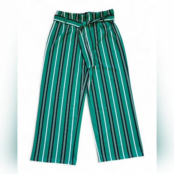 Pants - Striped Green Women's Pants
